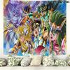 Anime Saint Seiya Wall Tapestry Aesthetic Wall Hanging Printed Fabric Blanket Decorative Tapestries for Bedroom Living Room Home Decor