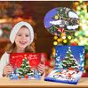 2025 Christmas Advent Calender Gift Box Creative DIY Snowman Santa Claus Bracelet Countdown Calendar Box for Girls New Year Gift