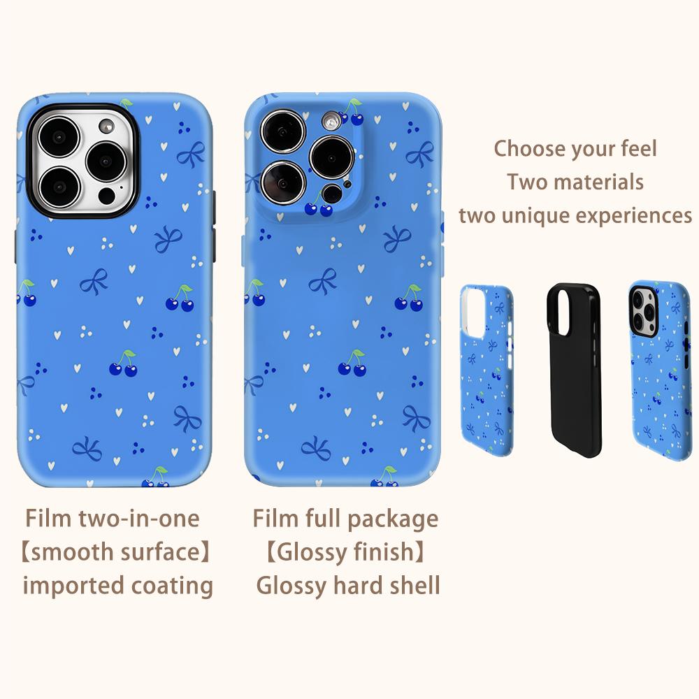Cherry RibbonFor Magnetic Phone Case for IPhone 17 16 15 14 13 Pro Max Plus Single Double-layer Tough Case