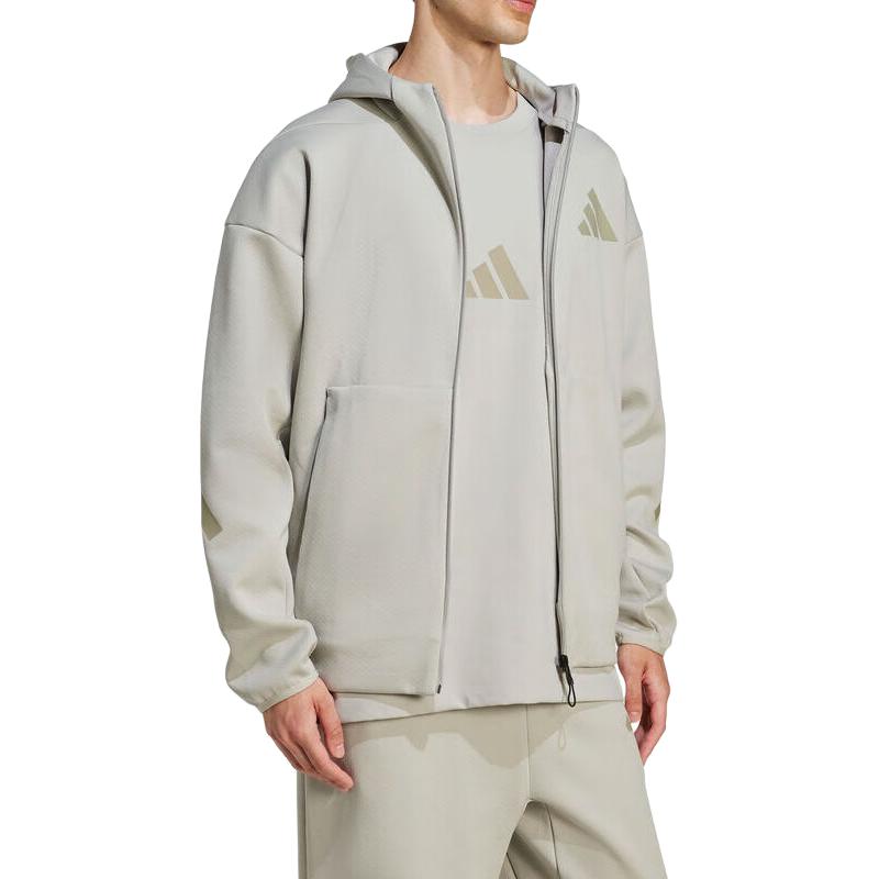 Adidas Z.N.E Jackets Men's Ecru Hooded Moderate Other JW4720
