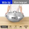 Handun 62cm Stainless Steel Large Wok with Lid