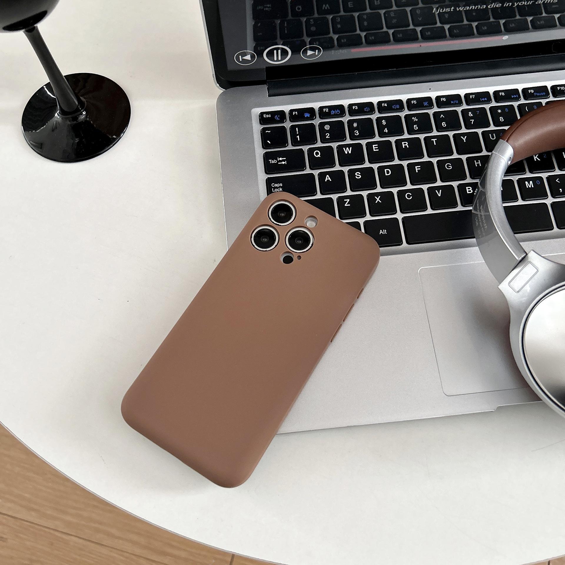 

For Apple 16 ProMax Solid Color Phone Case for IPhone 15 All Inclusive Anti Drop 14 in Card Soap Case For iPhone11Promax