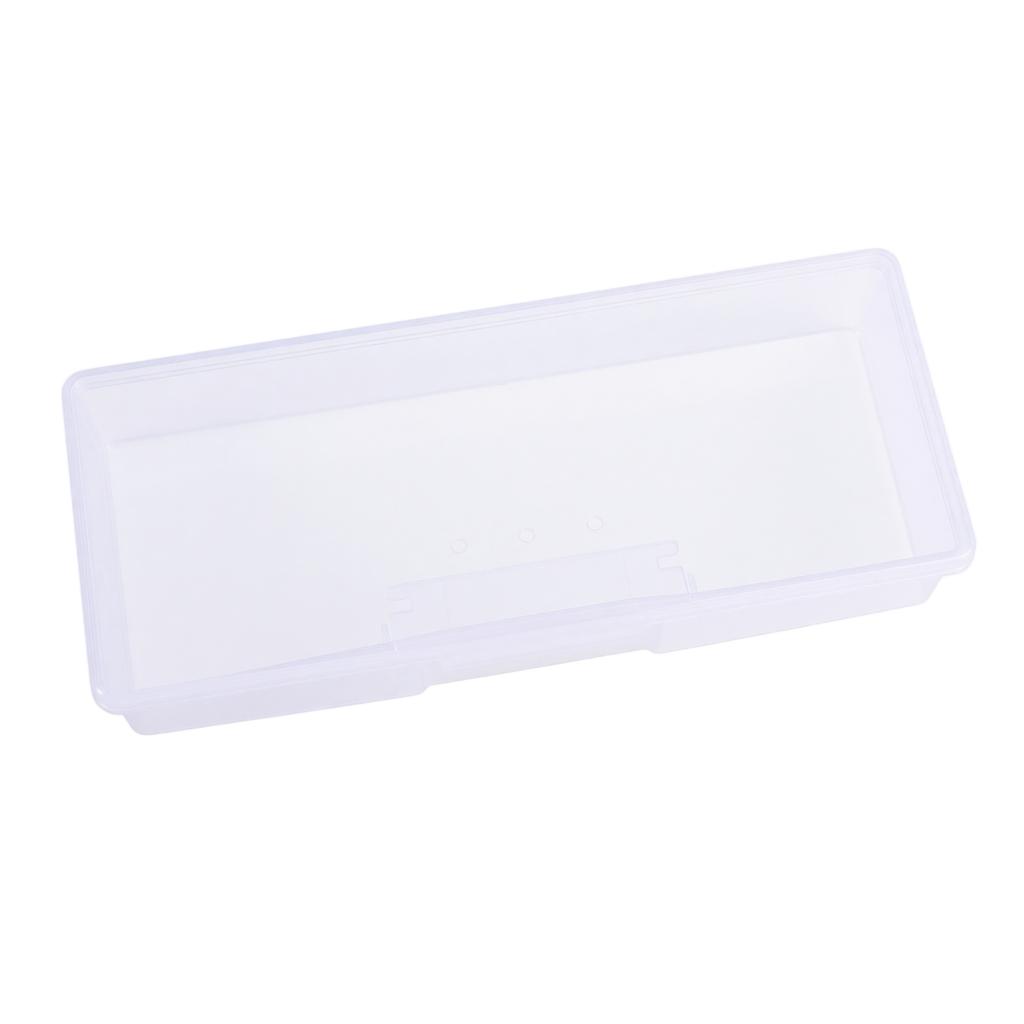 Transparent Storage Box with Holes for Makeup Brushes Nail Art Tools Organizer Portable Compact Design Durable Plastic Container