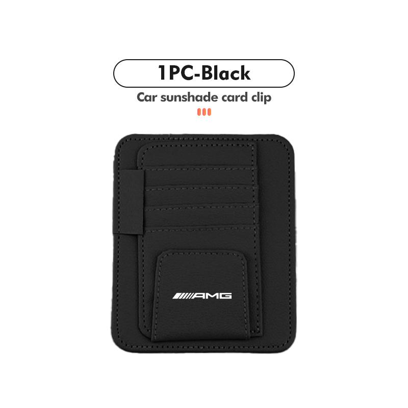 BLZ3   Car Sun Visor Glasses Clip Card Ticket Holder Accessories For Mercedes Benz AMG C180 C300 W124 W176 W177 C200 C260 GLC CLE CLA