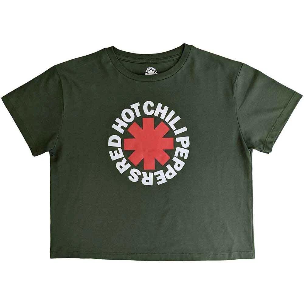 Red Hot Chili Peppers Ladies Crop Top: Classic Asterisk (Small) XL