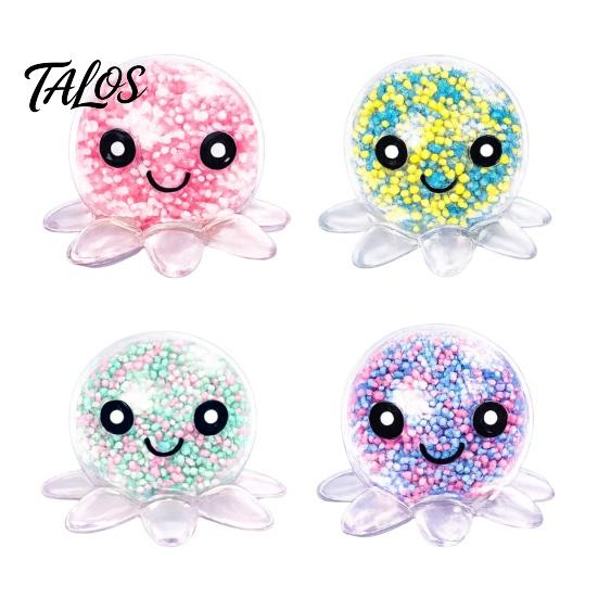 Talos Octopus Stress Relief Toy, Soft Elastic Fidget Ball, Portable Pocket-sized for Adults And Kids