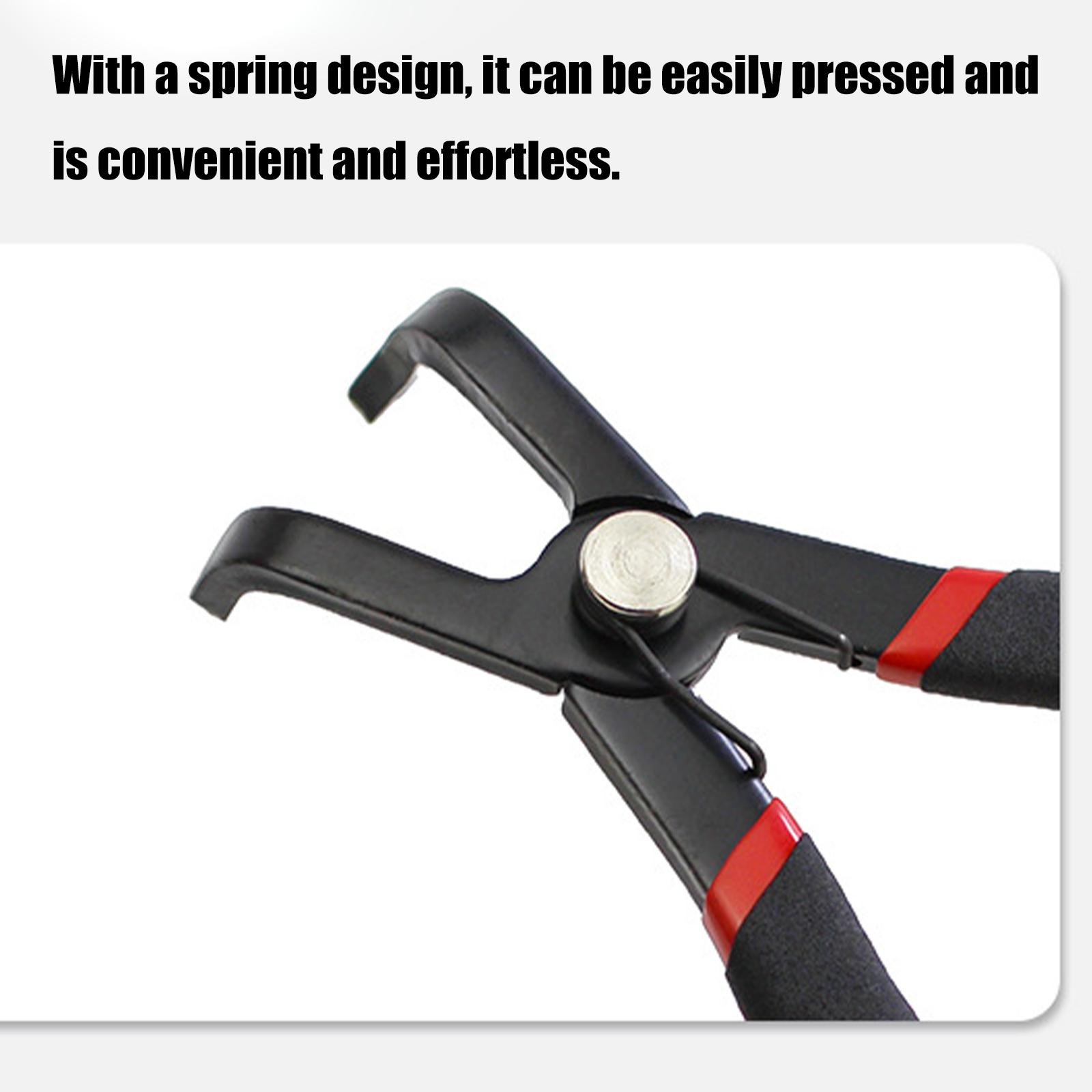 

Ergonomic Rivet Removal Tool With 30 and 80 Degree Push Pin Pliers For Professional Mechanics Antislip Texture чорний