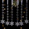 6pcs/set Transparent Acrylic Ice Pendants Sparkling Crystal Prisms Snowflake Ornament Acrylic Christmas Tree Hanging