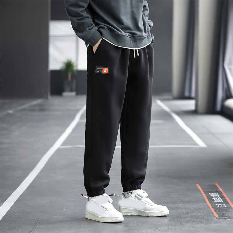 Men's Spring and Autumn Season Plus Size Thin High Waisted Casual Sports Ankle Pants