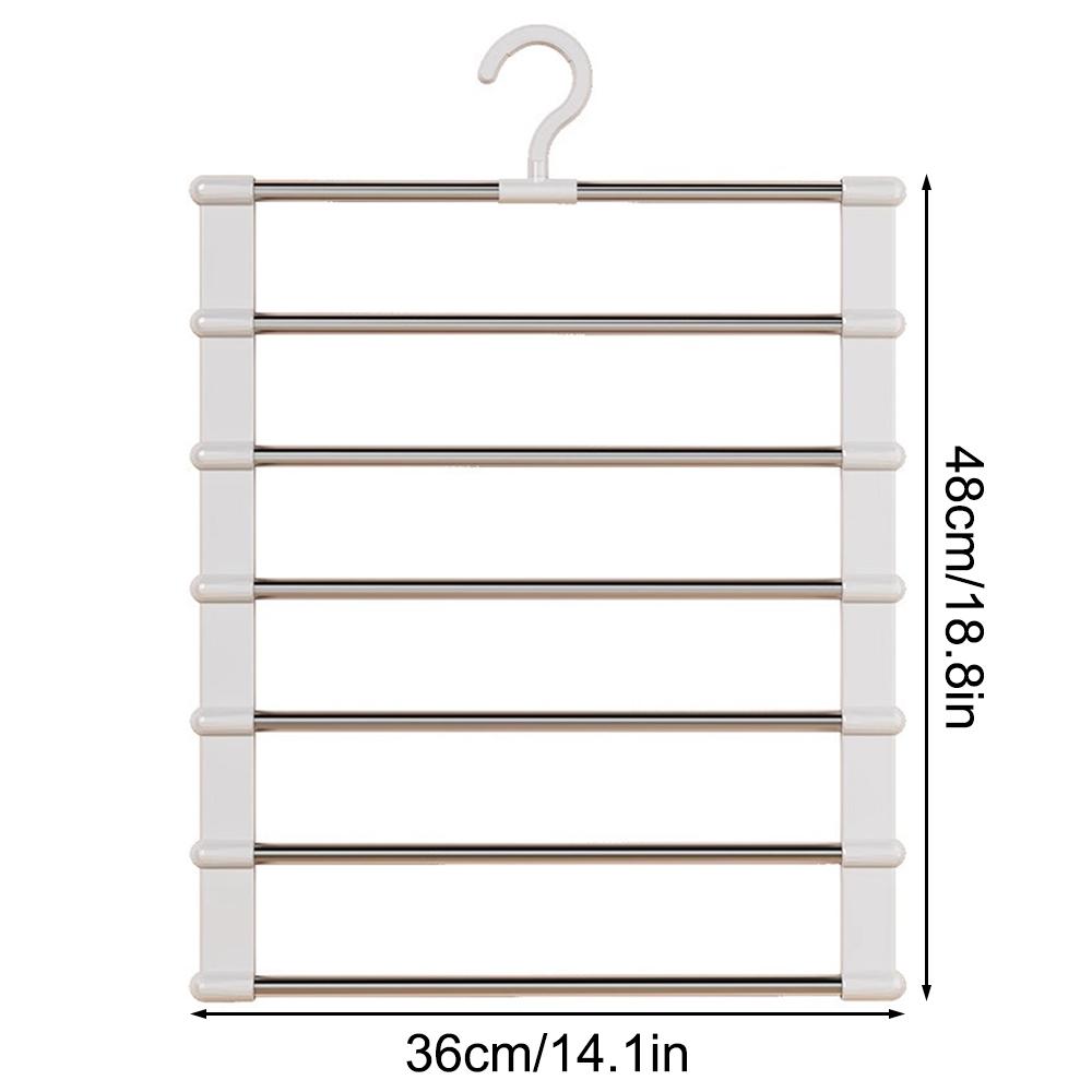 Home Multi-Functional Multi-Layered Home Pants Hanger Non-Scratch Anti-Slip Special For Pants Storage Folding Pants Clip