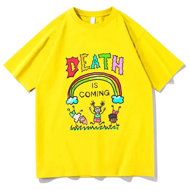 La Morte Sta Arrivando Maglietta Divertente Uomo Estate Stampa Abbigliamento Harajuku Vintage Unisex 100% Cotone Magliette Grafiche Abbigliamento Classico