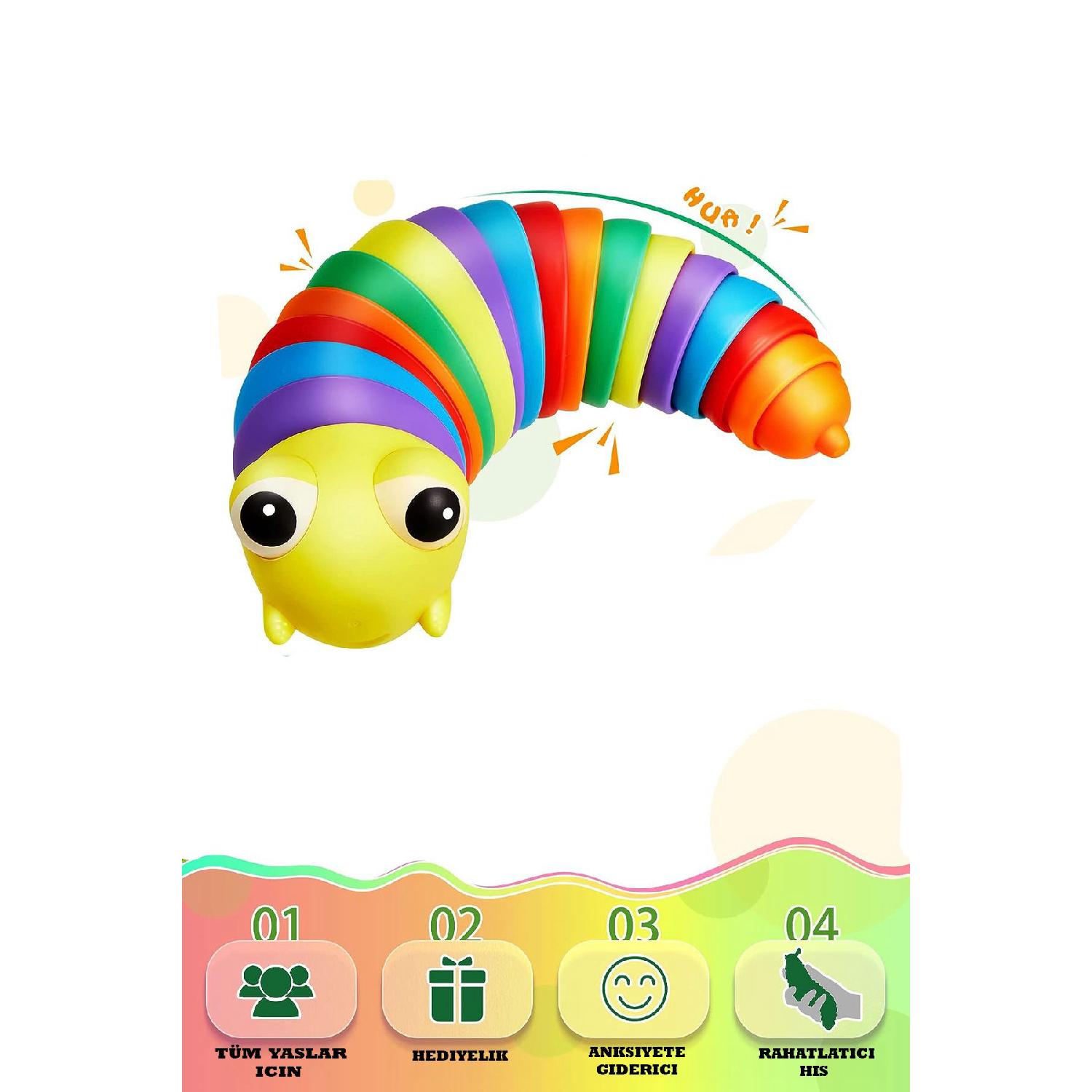 

Sktak Fun, Stress And Anxiety Relieving Montessori Caterpillar Toy Colored