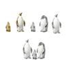 3 Stück Pinguinskulptur Statue Porzellan Keramik Dekorativ Nordisch