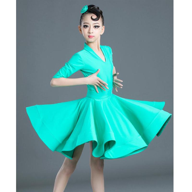 Girls Professional Latin Dancing Dress Kids Salsa Dance Wear Clothing Children's Performance Carnival Latin Stage Wear Clothes