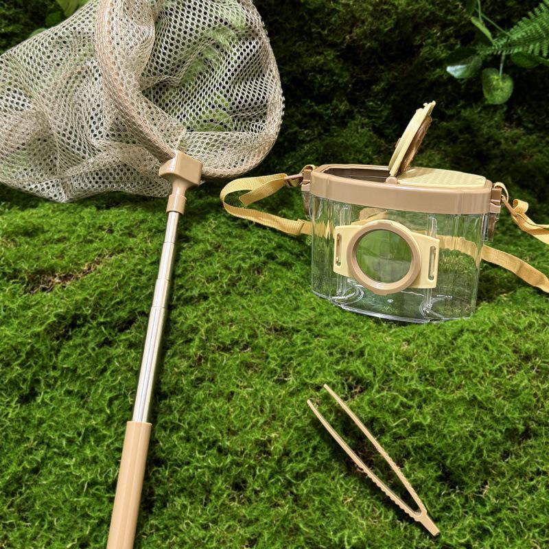 Kids' Outdoor Adventure Insect Observation Kit with Magnifying Glass, Butterfly Net, and Exploration Tools