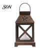 Indoor Outdoor Garden Light Decorative Lantern with LED Candle, Battery Operated Flickering Flame Lamp, Vintage Safe Flameless Candle Hanging