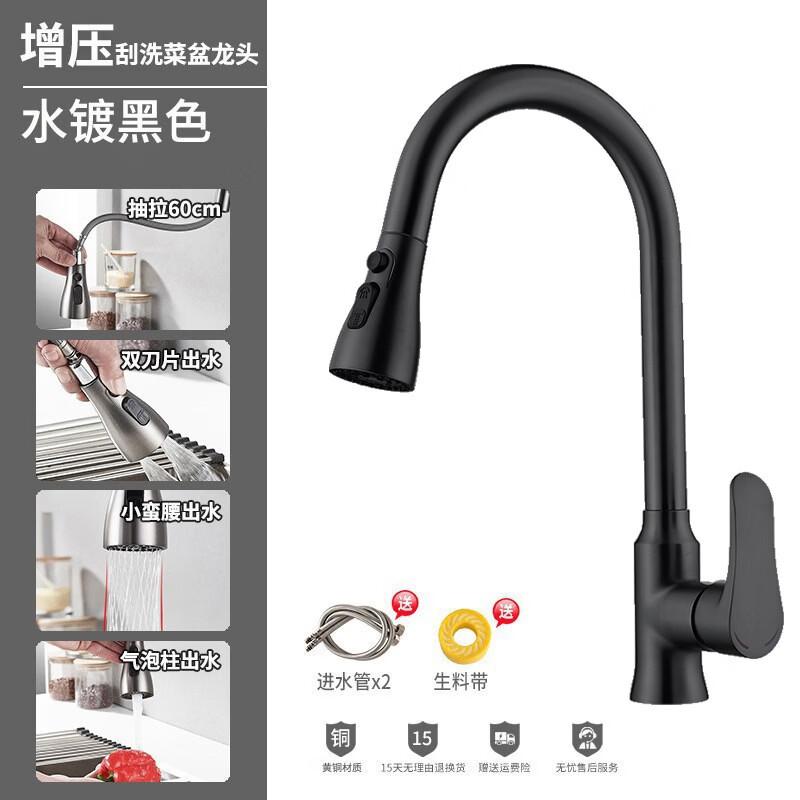 Yuzhu Xuntong Brass Wall-Mounted Pull-Out Kitchen Faucet