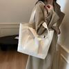 High Capacity Canvas Women's Bag Autumn New Simplicity Solid Color Leisure Versatile Single Shoulder Bag