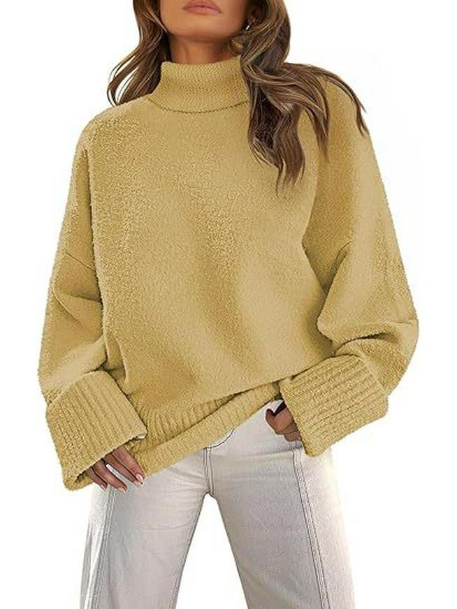 2024 Hot-Selling European & American Women's Autumn/Winter High Collar Plush Sweater Pullover