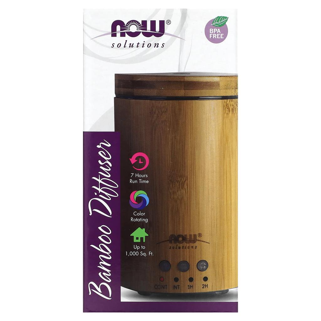 Solutions, Bamboo Ultrasonic Oil Diffuser, 1 Diffuser