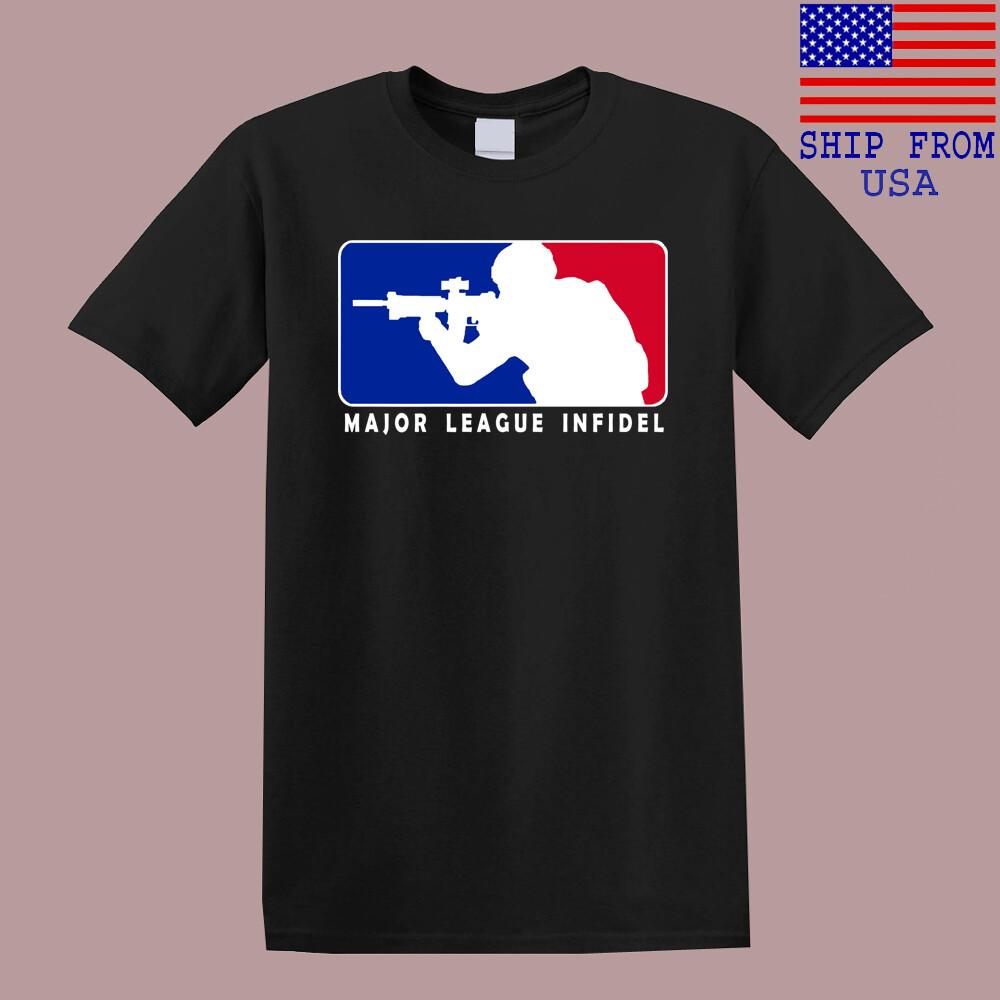 

MLI Major League Infidel Men#039;s Black Size S5XL Unisex T-Shirt XL