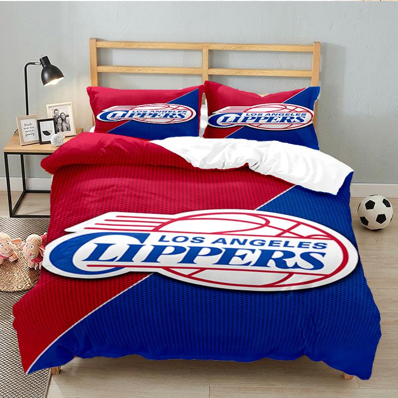 Clippers Ice Bedding Set 3pcs, High Quality Bedding Set Including 1pc Duvet Cover And 2pcs Pillowcases for Bedroom, Dormitory Gift