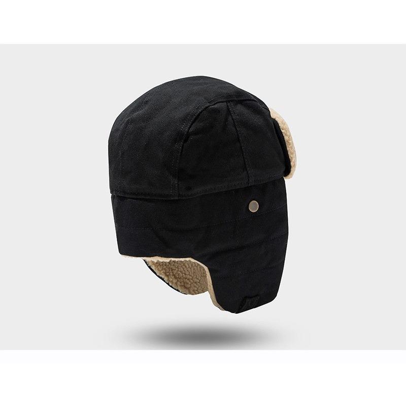 Lei Feng Hat Men and Women Winter Korean Version of The Trendy Ear Protection Hat Warm Cotton Hat Pilot Motorcycle Hat