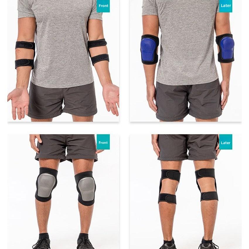 Soft Shell Comfortable Anti-drop Shock Absorption Sports Knee Pads Roller Skating Riding Skating Elbow Pads Kit