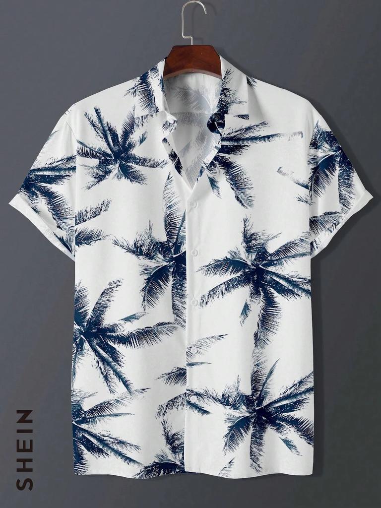 Cămașă Hawaiiană Bărbat Imprimeu Casual Subțire Plajă Slim Modă Cămașă Calitate Înaltă Lux Negru Social Vintage Amuzant Haine Supradimensionate