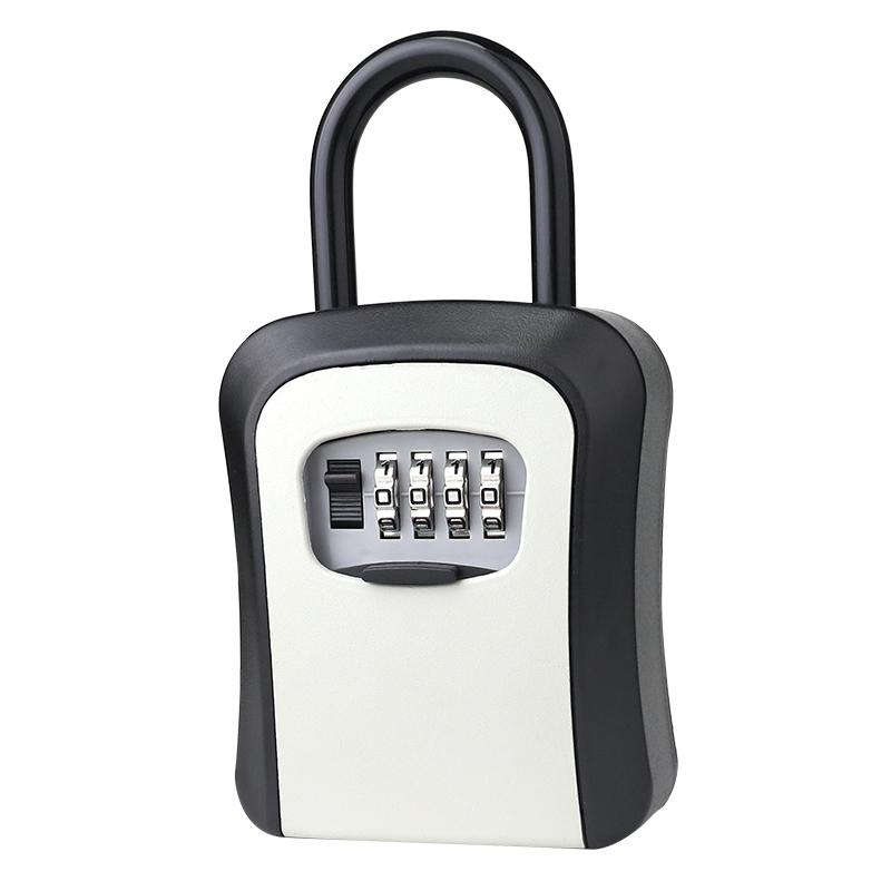 Portable Combination Lock Case Wall Mounted Key Storage Box with Combination Protection