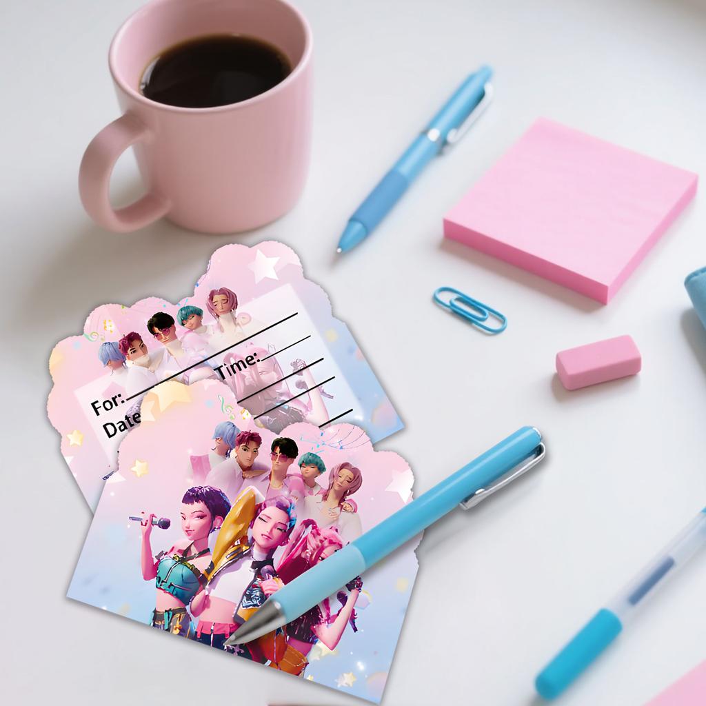 Anime Film Kpop Dämonenjäger Geburtstagsparty Einladungskarte Mini Grußkarte Einseitig Babyparty Geburtstagsparty