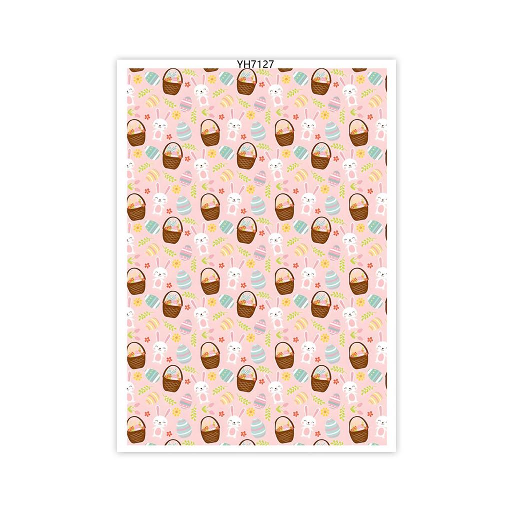 Water Soluble Clay Transfer Sheets Easters Rabbits Colored Eggs Transfer Paper Earrings Making Tool for Jewelry Making