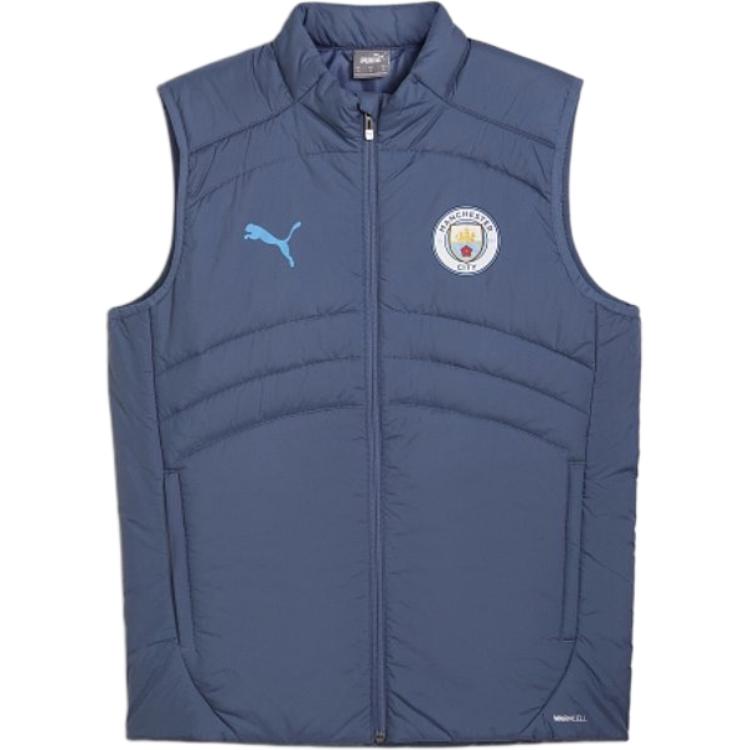 

Puma Логотип Молния Воротник Без рукавов Жилет Мужской жилеты Синий 777552-12 S