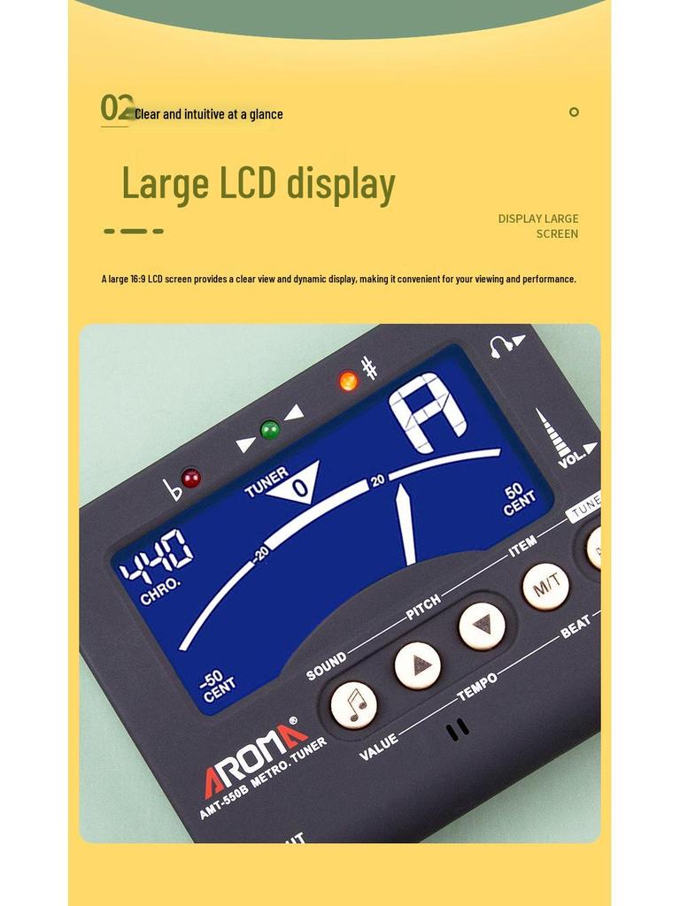 Anoma Electronic Tuner & Metronome for Wind Instruments and Violin