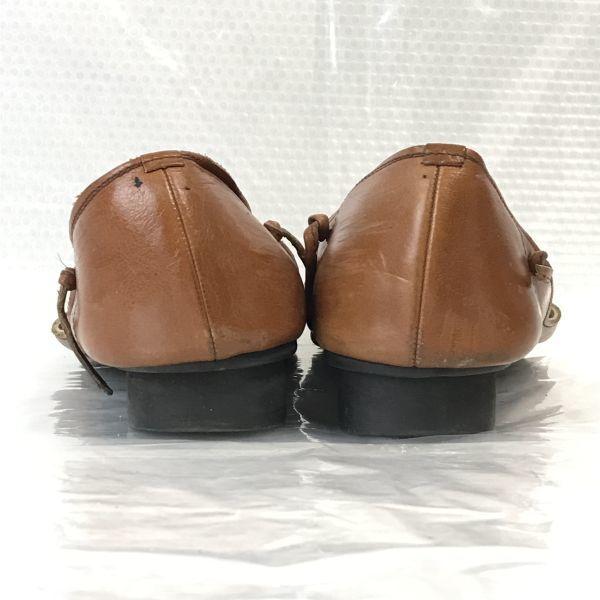 TSUMORI CHISATO Leder Ballerinas Sandalen Damen 23.5 Braun Kleiderschuhe(GEBRAUCHT)