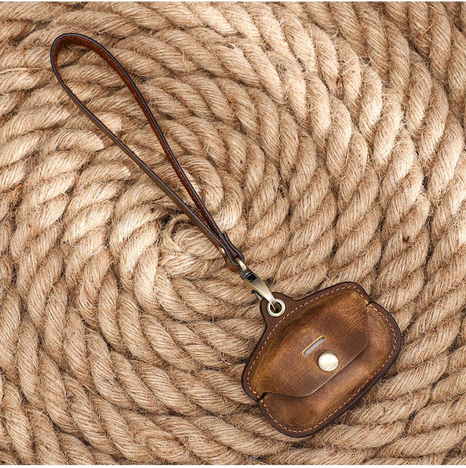 Sony WF-1000XM4 Leather Protective Case with Lanyard for Bluetooth Earphones