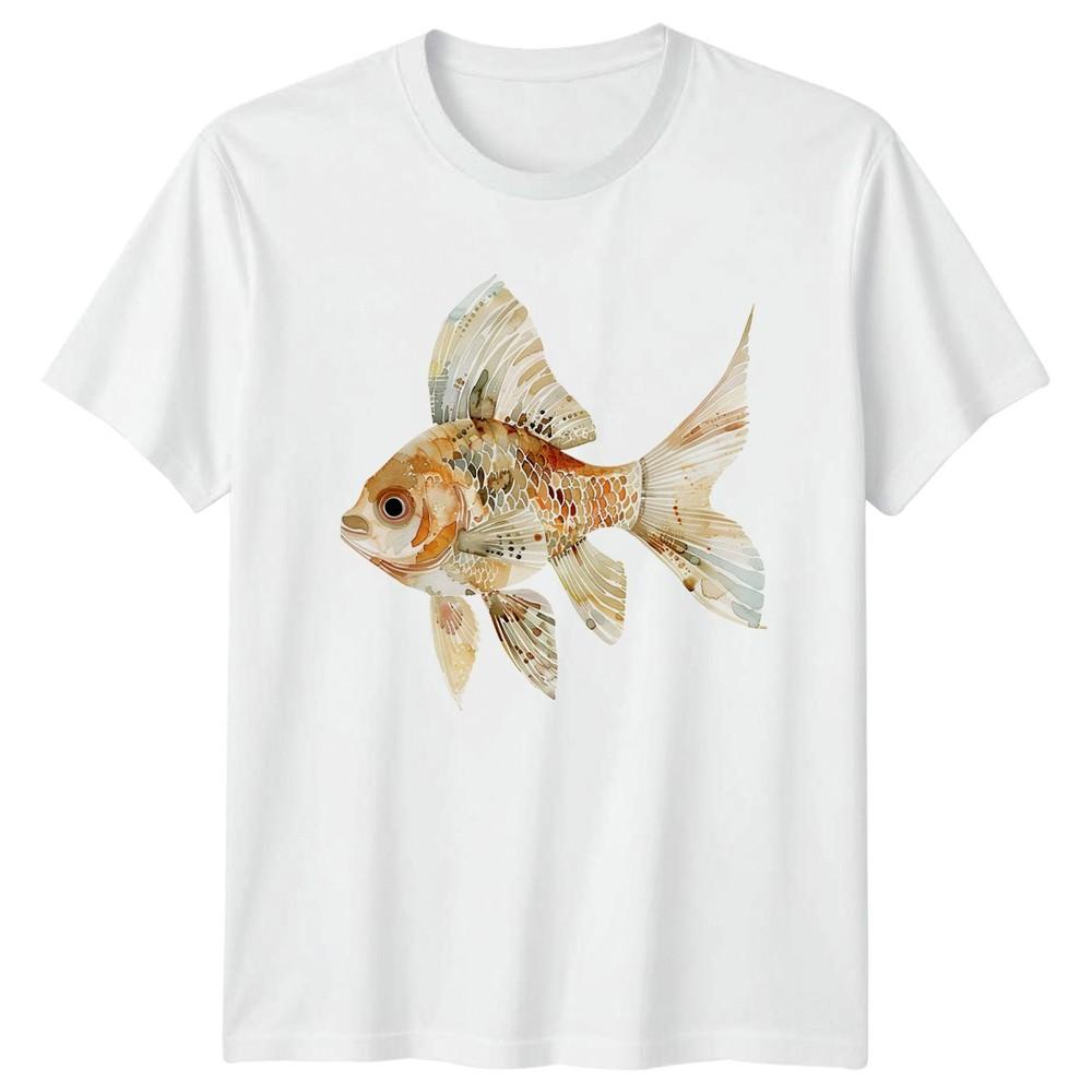 Boho Watercolor Goldfish TShirt Aquatic Wildlife Gift For Him And Her S