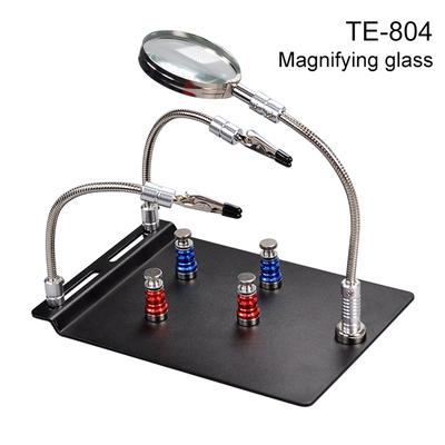 Lötlupen mit Leiterplattenhalter Flexible Metallarme Helfende Hände für Lötstation Desktop-Vergrößerungswerkzeug