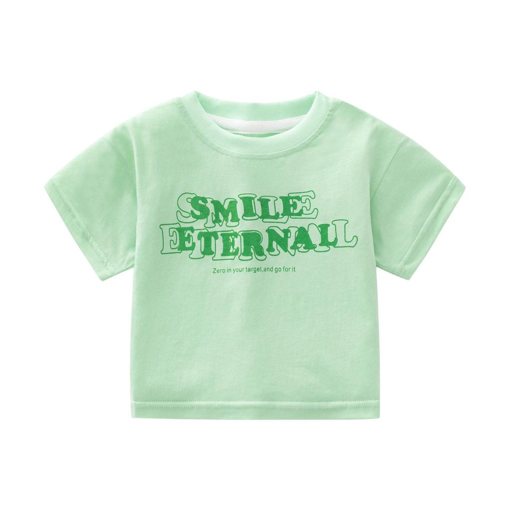 Stylish Cartoon Print Short Sleeve T-shirt for 0-5 Year Olds