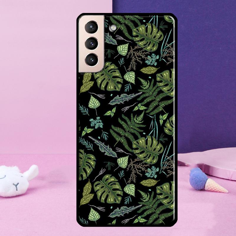 Tropical Monstera Leaves Phone Case For Samsung Galaxy S25 Ultra S24 Ultra S9 S10 S20 S21 S22 Plus S23 S24 FE Cover
