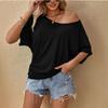 Short-sleeved Women's T-shirtV-neck Casual Summer Top Fashionable,thin and Versatile