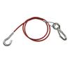 Trailer Tow Cable Replacement, Red Coated Steel Breakaway Line with Looped Eye Ends for Trailer Hardware Service Use
