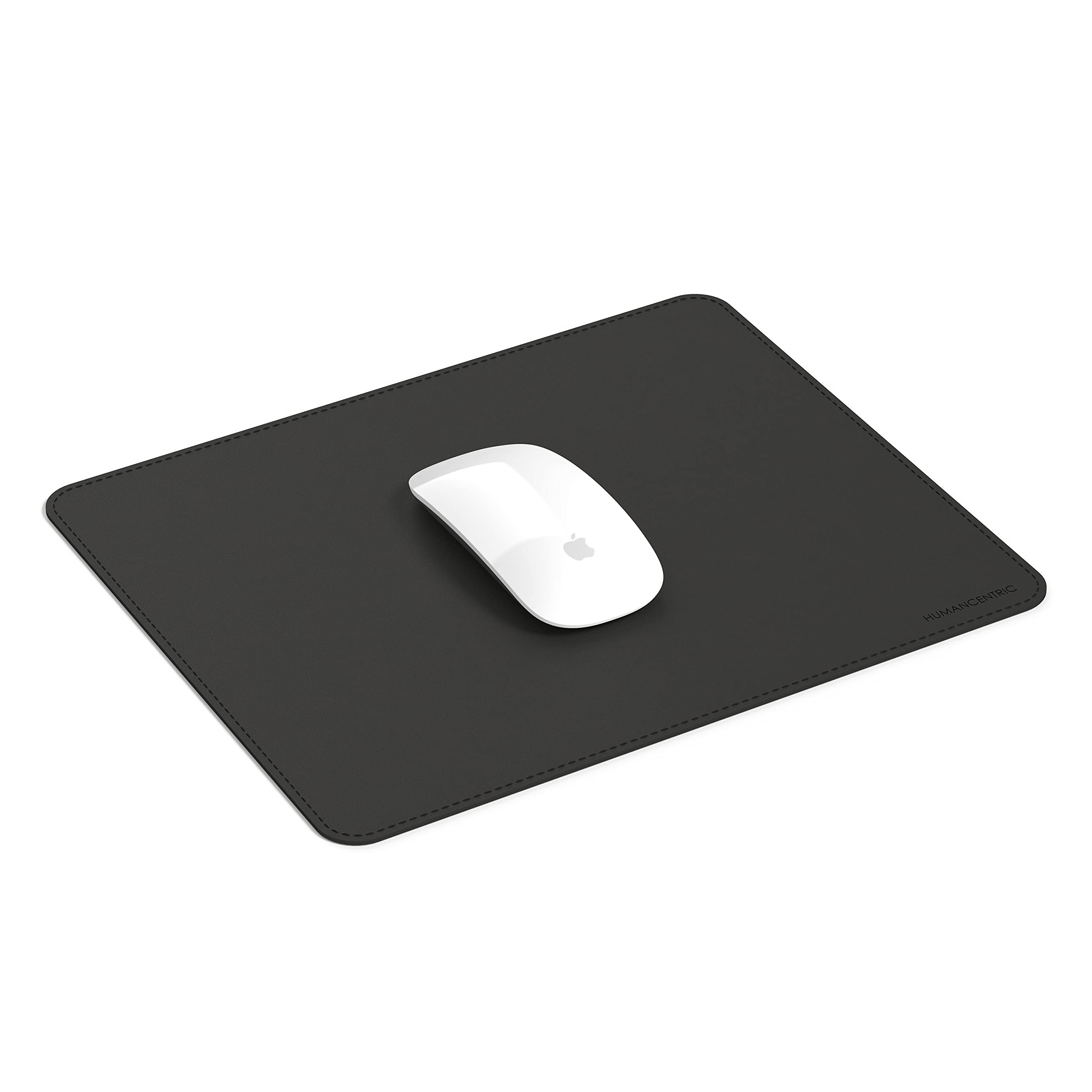 

HumanCentric Black Leather Mouse Pad Premium Vegan Leather Desk Mat Mouse Mouse Pad for Home or Office Desk Protector for Computer Mouse Small Mouse чёрный