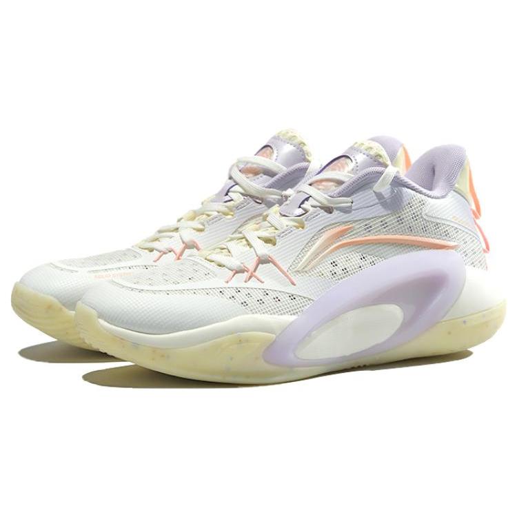 New LiNing Cushioning Wear Resistant Low Top Basketball Shoes Men's Purple ABPS047-5