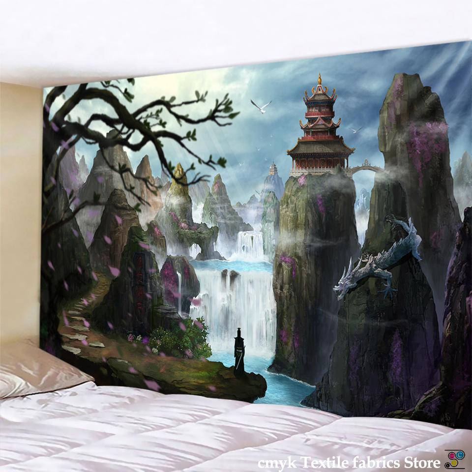 2020 Neue Weihnachtsbäume Wandteppich zum Aufhängen an Weihnachten, Hängetuch, Szenendekoration, Wandtuch, mehrere Größen