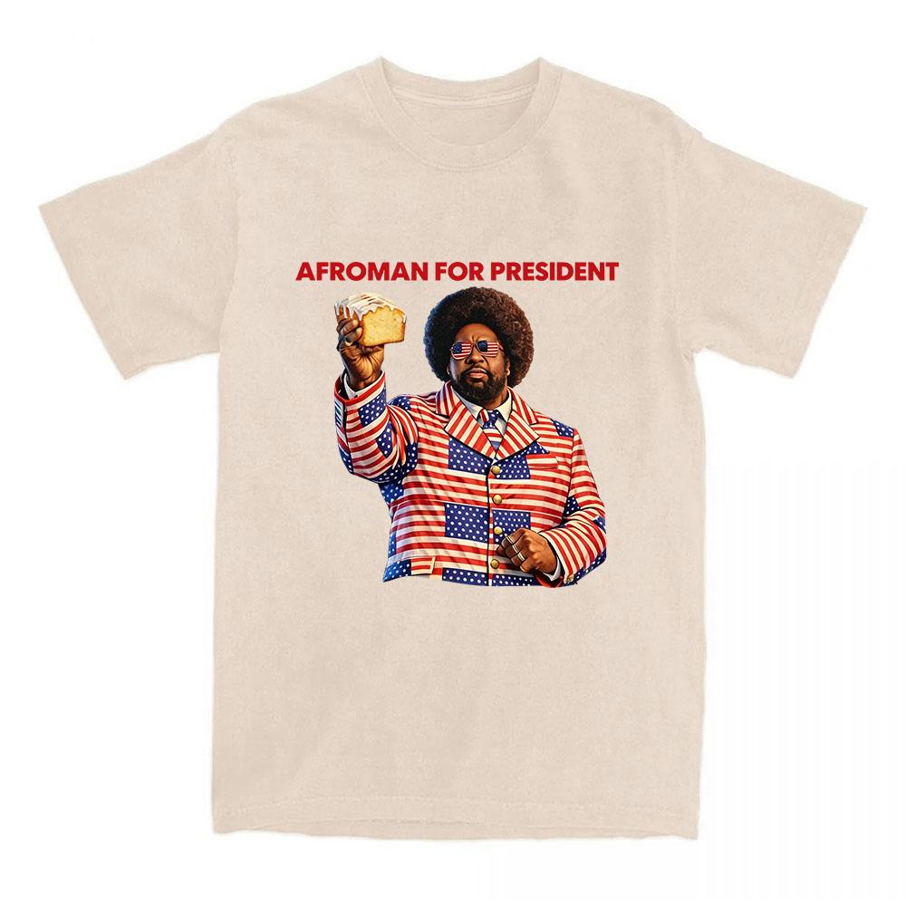 Afroman for President Print Tshirts Summer O-neck Short Sleeve Female T-shirt Unisex Streetwear Cotton Soft Design Graphic Tees