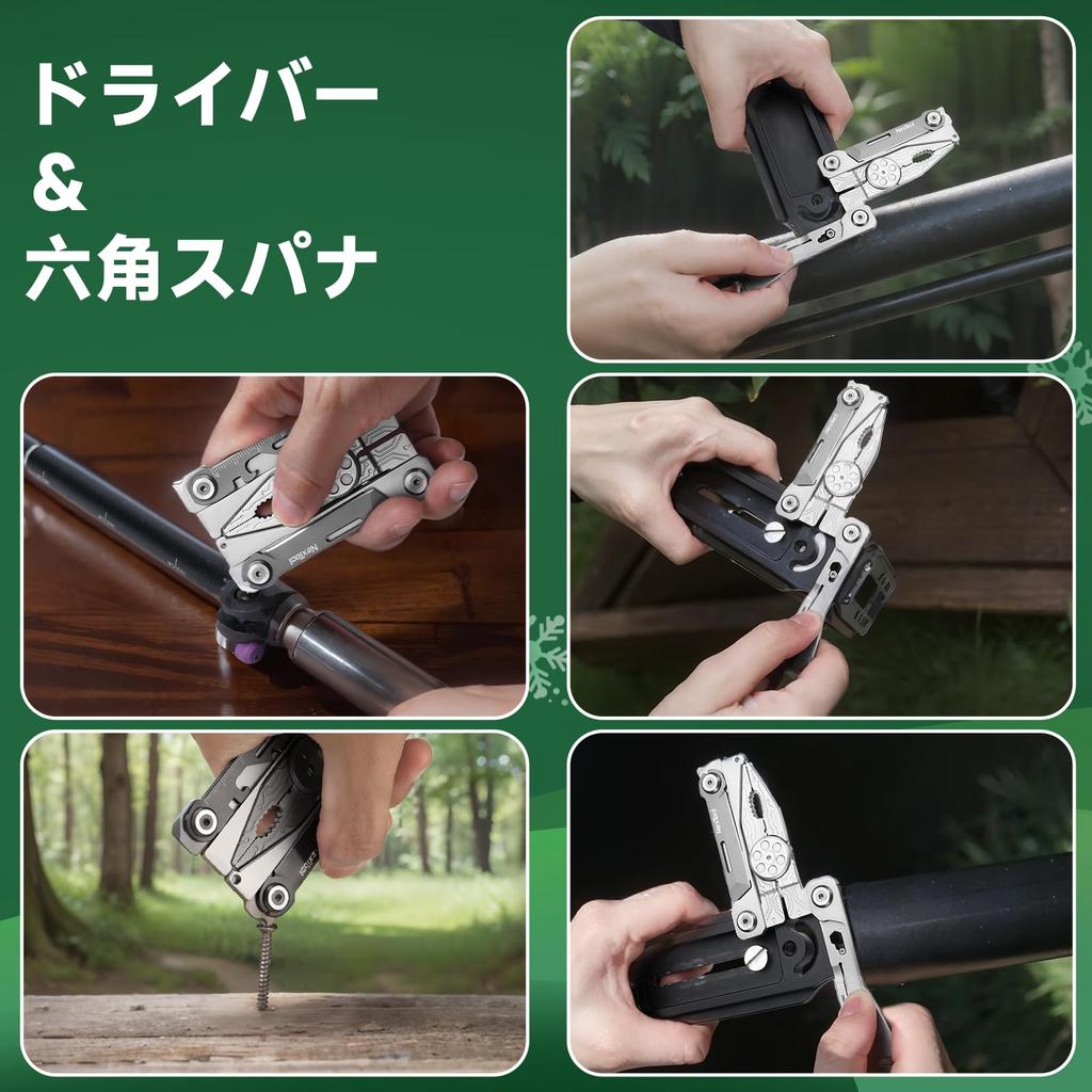 NexTool Folding Multi Credit Card Multi Bottle Hex EDC Tools Men Gifts 20 In 1 Stainless Steel Wallet Multi Tool Tool, Tool, Pliers, Knife, Opener,