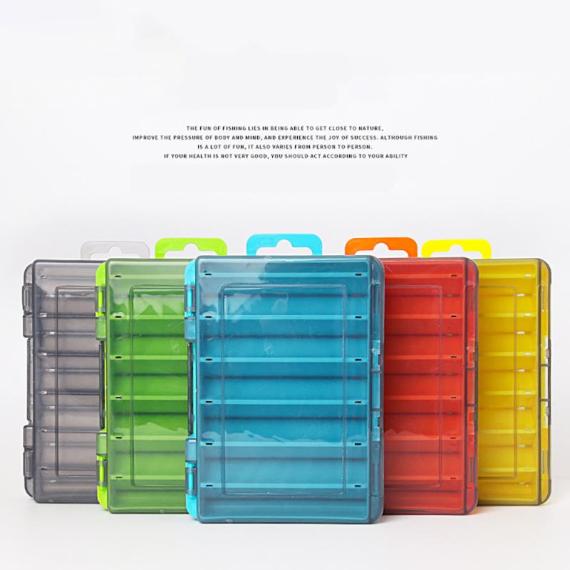 Doppelseitige Köderbox Tragbar Multifunktionale U-förmige Aufbewahrungsbox für Kunstköder Angelgerät