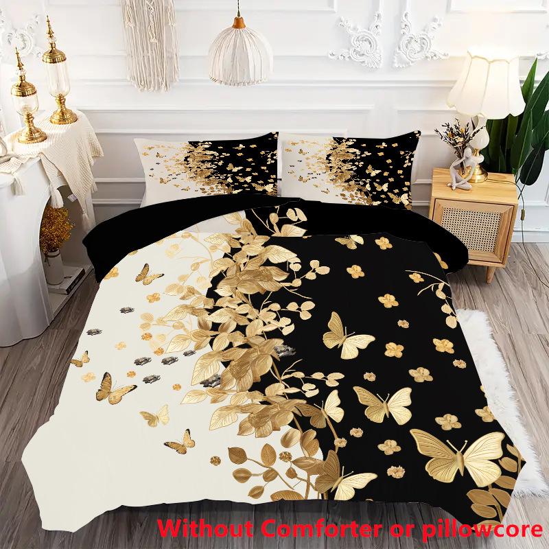 Duvet cover set Butterfly series 3D digital printing single double quilt set three-piece set