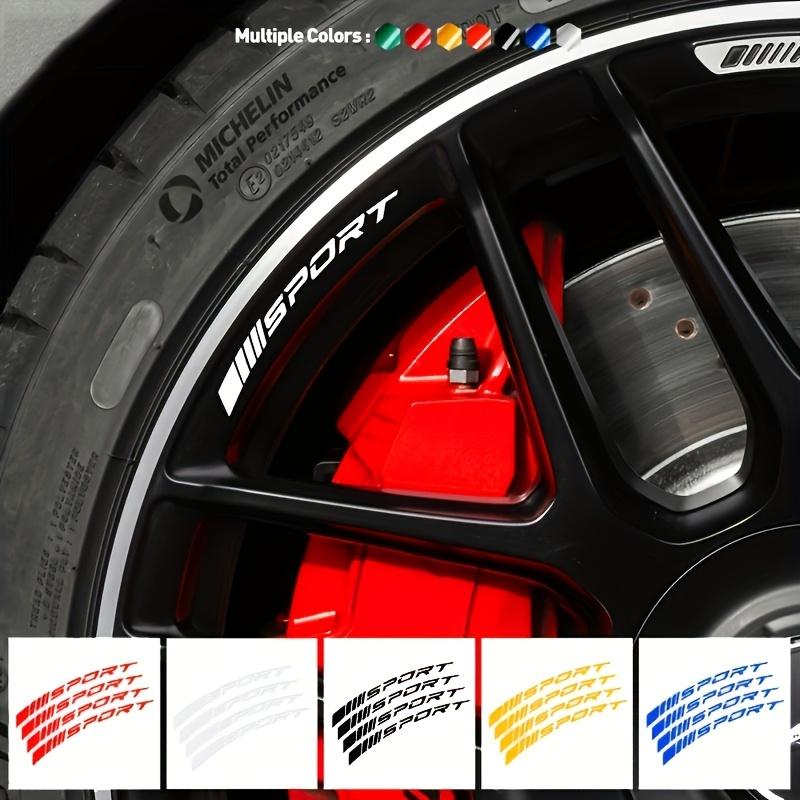 4Pcs Sport Wheel Decal Stickers Set, Multicolor Waterproof Vinyl Decor for Car Truck Motorcycle Rims Styling